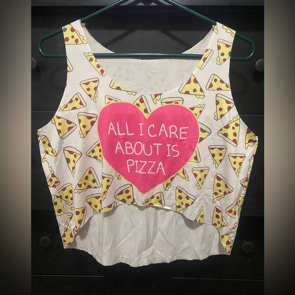 All I care about is pizza crop top!! Size small.